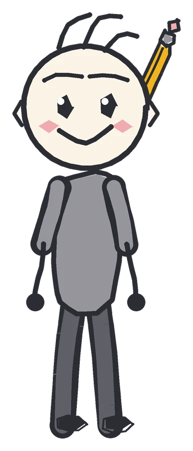 Gray, drawn in the style of the videos