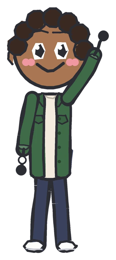 Leo, drawn in the style of the videos