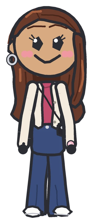 Ruby, drawn in the style of the videos