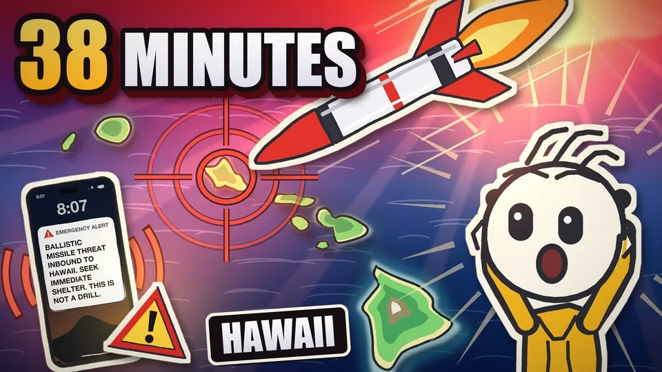 Thumbnail of the video: Hawaii's Missile Alert Wasn't a Wrong Button. He Meant to Send It.